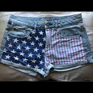 Topshop American Flag Shorts